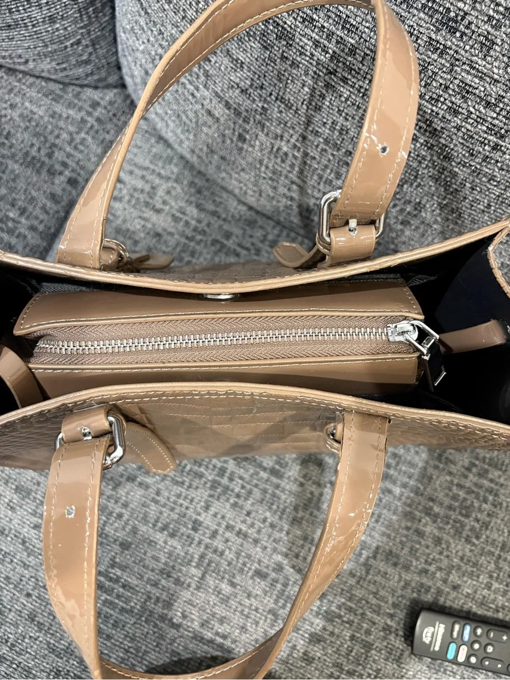 Roberto Structured Tote Bag – Taupe – Excellent Condition